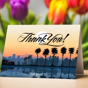 Tropical Sunset Thank You Note Card - 10 Cards and Envelopes - 14149