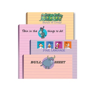 Funny Adult Notepad Assorted Pack - 4 Funny Notepads - 603