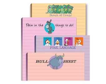 Funny Adult Notepad Assorted Pack - 4 Funny Notepads - 603