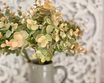 Artificial Eucalyptus Bunch  , Faux Eucalyptus Stem Bouquet Arrangement Home Wedding Decor