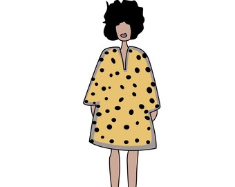 Black girl magic, afro girl in leopard