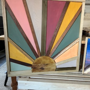 Happy Scrappy Wooden Sunset