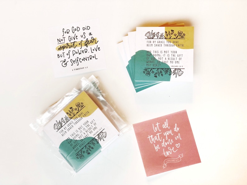 Sticky Note Bible Verses Gift for Christian Teen Encouraging Etsy