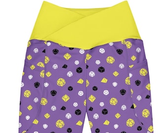 Nonbinary Leggings, D&D Leggings, Dice Leggings, Nonbinary Dice, Nonbinary Pride, Plus Size Leggings, Nonbinary Flag, Nonbinary Apparel