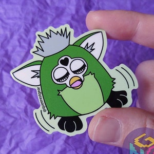 Furby Sticker, Aromantic Sticker, Pride Furby, Aromantic Pride, Aromantic Asexual, 90s Toys, Pride Laptop Sticker, Subtle Pride Sticker