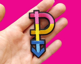 Pansexual Patch Pansexual Iron-on Patch 3" LGBT Patch Queer Patch Queer Iron-On Patch Pansexual Accessory Pansexual Pride LGBTQA