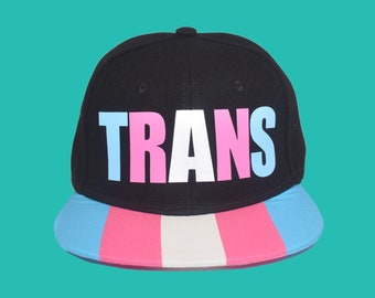 Chapeau snapback de fierté transgenre - chapeau transgenre, chapeau trans, chapeau de fierté trans, cadeau pour homme trans, cadeaux LGBT, cadeau transgenre, cadeau trans