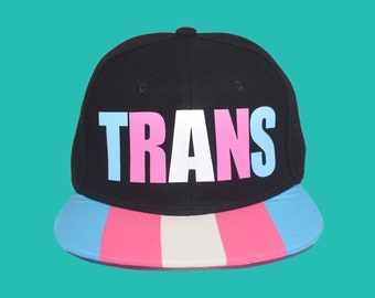 Transgender Pride Snapback Hat - Transgender Hat, Trans Hat, Trans Pride Hat, Gift for Trans Men, LGBT Gifts, Transgender Gift, Trans Gift