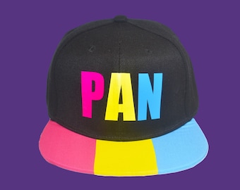 Pansexual Pride Snapback Hat - Pansexual Hat, Pansexual Flag, Pan Hat, Pan Pride, Gifts for Pansexuals, LGBT Gifts, Pan Pride Hat