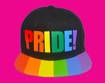 Gay Pride Snapback Hat - Queer Pride, Gay Snapback, Gay Hat, Rainbow Hat, LGBT Hat, Pride Hats, Gay Pride Gifts, LGBT Gifts, Queer Gifts