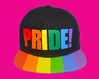 Chapeau Snapback Gay Pride - Queer Pride, Gay Snapback, Chapeau Gay, Chapeau arc-en-ciel, Chapeau LGBT, Chapeaux Pride, Cadeaux Gay Pride, Cadeaux LGBT, Cadeaux Queer