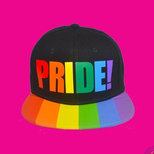 Gay Pride Snapback Hat - Queer Pride, Gay Snapback, Gay Hat, Rainbow Hat, LGBT Hat, Pride Hats, Gay Pride Gifts, LGBT Gifts, Queer Gifts