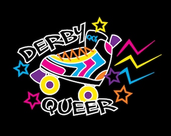 Roller Derby Shirt, Derby Queer, Roller Derby Gifts, Roller Derby Skates, Jammer, Blocker, Derby Girl, Queer Shirt, LGBTQ Shirt, Tshirt