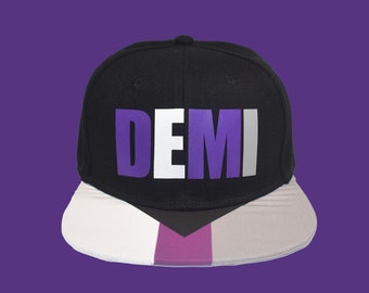 Demisexual Pride Snapback Hat - Demisexual Hat, Queer Pride, Demisexual Snapback, Demisexual Gifts, LGBT Gifts, Demisexual Flag, LGBT Pride