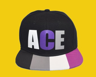 Asexual Pride Snapback Hat - Asexual Hat, Ace Hat, Ace Pride Hat, Asexual Gift, LGBT Gifts, Asexual Flag, Ace Snapback, Ace Pride