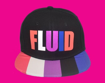 Genderfluid Pride Snapback Hat - Genderfluid Hat, Genderfluid Snapback, LGBT Gifts, Transgender Gifts, Genderfluid Flag, Transgender Pride