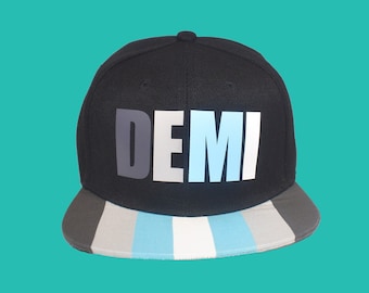 Demiboy Pride Snapback Hat - Transgender, Trans Pride Hat, Demiboy Hat, Demiboy Gifts, LGBT Gifts, Transgender Hat, Demiboy Snapback