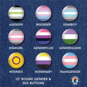 1.5 Round Gender and Sex Buttons Transgender Button - Etsy