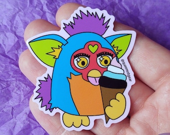 Rainbow Furby, Furby Sticker, Pride Furby, LGBT Laptop Sticker, Pride Stickers, Progress Pride Sticker, Subtle Pride Sticker, Queer Pride