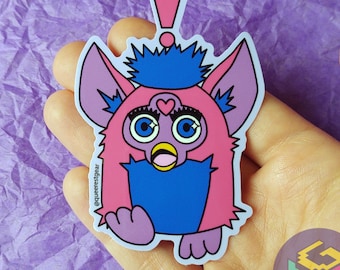 Furby Sticker, Bisexual Sticker, Pride Furby, Bi Sticker, Bisexual Car Sticker, Subtle Bi Sticker, 90s Toys, Bisexual Pride