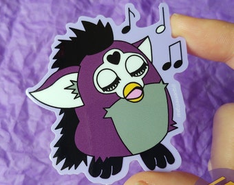 Furby Sticker, Asexual Sticker, Pride Furby, Asexual Gifts, Asexual Decal, Asexual Pride, Ace Sticker, Ace Gift, 90s Sticker, Subtle Asexual