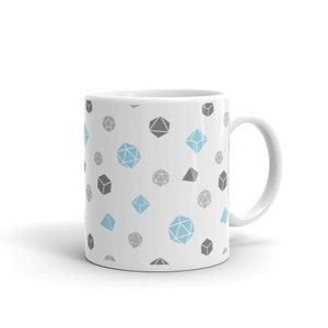 Demiboy Dice Mug, Demiboy Pride, D&D Mug, Pride Mug, Demiboy Dice, Dungeons and Dragons, DnD Lover Gift, Gift for DM, Nerdy Mug, LGBTQ Pride