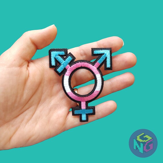 Trans Symbol Patch Transgender Patch Trans Symbol Iron on Patch LGBTQA+ … - Gem