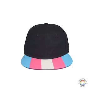 Discreet Textless Pride Snapback Hat, Subtle Transgender Pride, Subtle Bisexual, Queer Accessory, LGBTQ Gifts, Rainbow Hat, Pride Flag Hat
