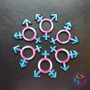 Trans Symbol Patch Transgender Patch Trans Symbol Iron on Patch LGBTQA+ Trans Man Trans ...