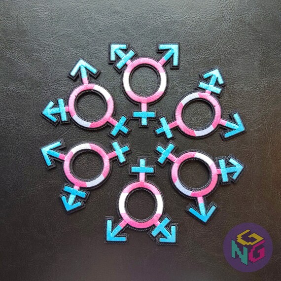 Trans Symbol Patch Transgender Patch Trans Symbol Iron on Patch LGBTQA+ … - Gem