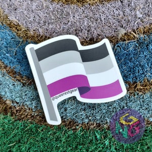 Asexual Flag Sticker, Asexual Sticker, Asexual Flag, Asexual Bumper Sticker, Asexual Decal, Asexual Gifts, Asexual Pride, Ace Sticker