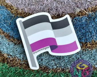 Asexual Flag Sticker, Asexual Sticker, Asexual Flag, Asexual Bumper Sticker, Asexual Decal, Asexual Gifts, Asexual Pride, Ace Sticker