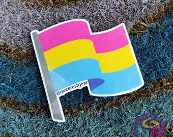 Pansexual Sticker, Pansexual Pride Sticker, Pansexual Decal, Pansexual Flag, Pansexual Gift, Pan Sticker, Pan Flag, Pan Gifts, Pansexual