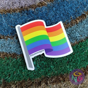 Gay Sticker Gay Pride Sticker Rainbow Flag Sticker LGBT Sticker Gay Pride Flag Sticker LGBTQA  Vinyl Sticker Weather Resistant Sticker