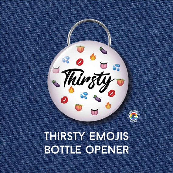 2 25 Round Thirsty Emoji Bottle Opener Keychain Funny Etsy 2 25 Round Thirsty Emoji Bottle Opener Keychain Funny Etsy