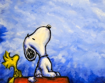 Snoopy and Woodstock (ART PRINT)