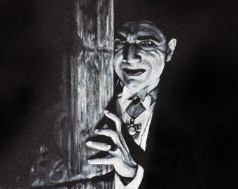 Dracula - Bela Lugosi (ORIGINAL DRAWING) - Matted