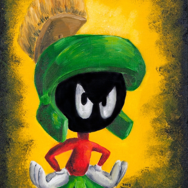 Marvin the Martian Wall Art Etsy