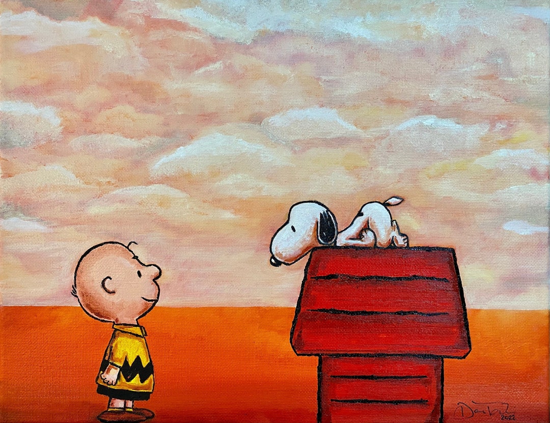 Charlie Brown and Snoopy - “friends” (ART PRINT) - Etsy