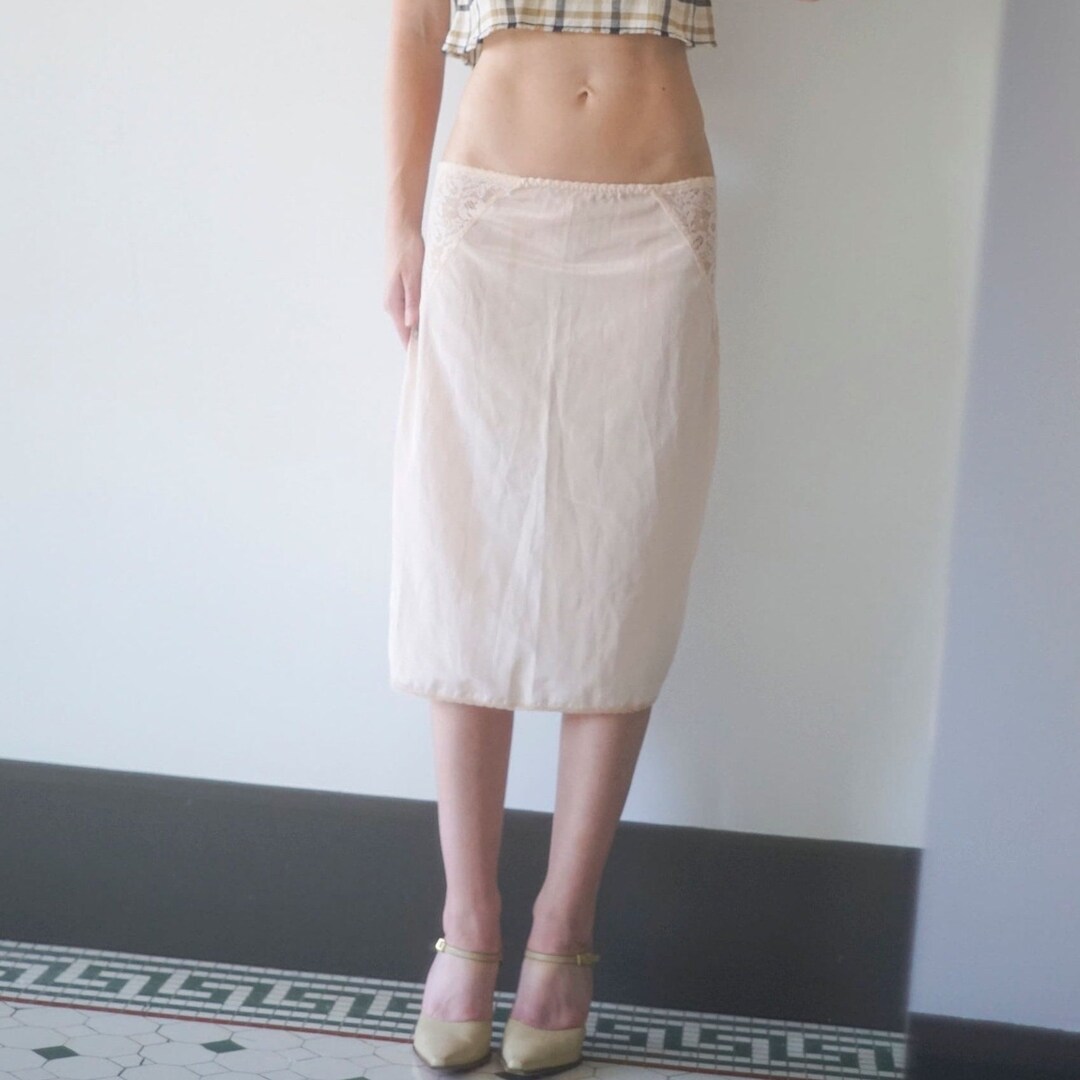 60s Pale Pink Half Slip Skirt Etsy