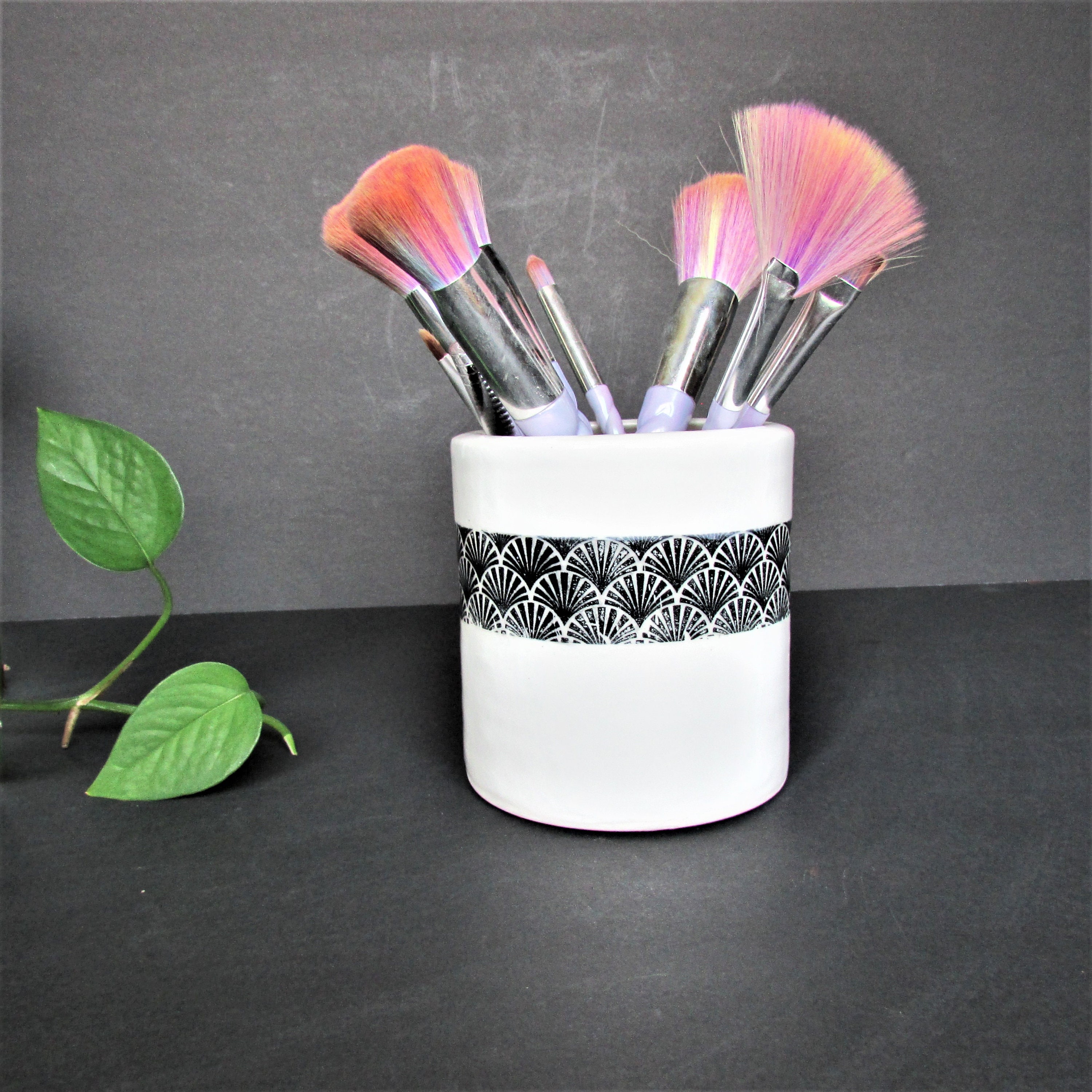 Personalised Ceramic Brush Holder Customised Make-up Brush Holder