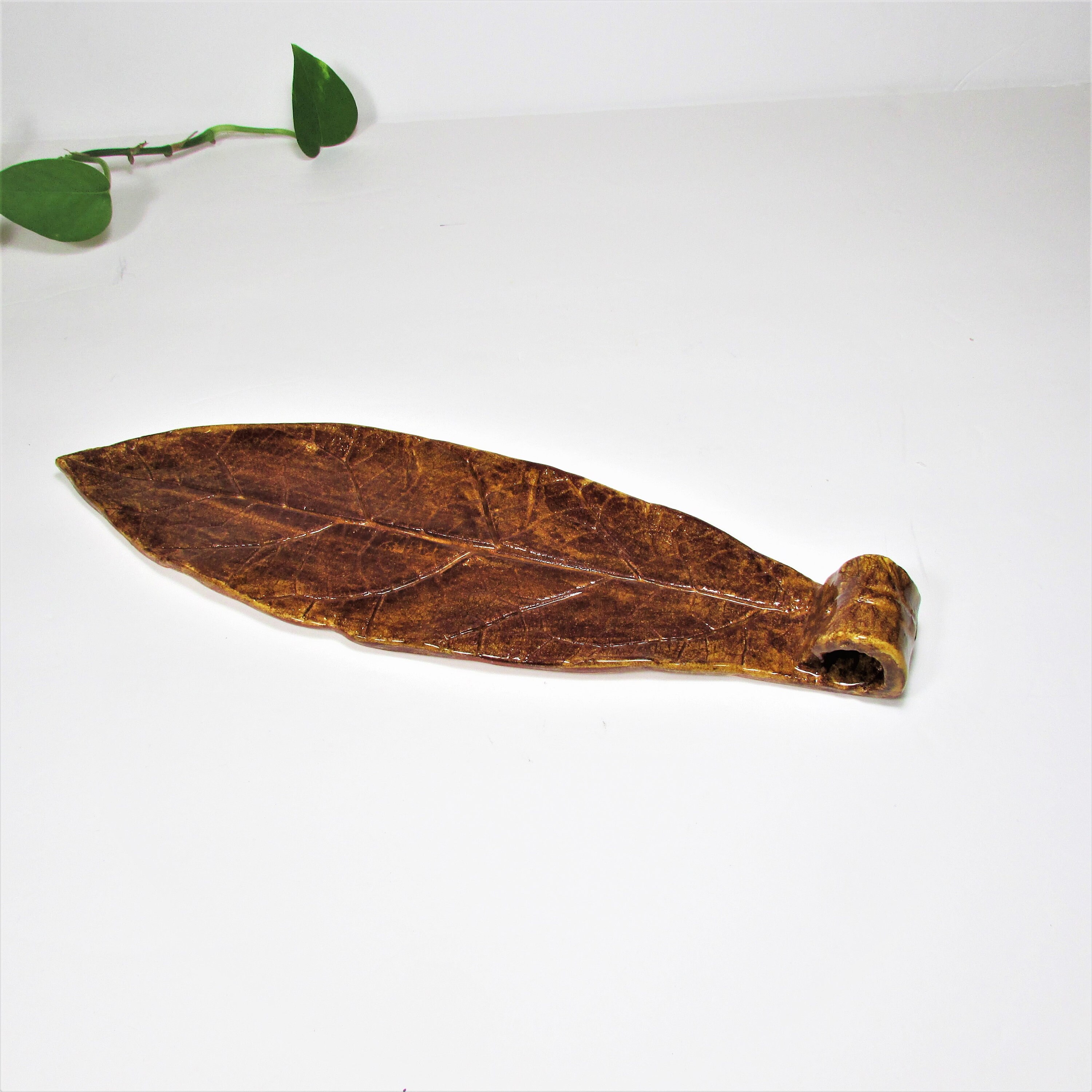 Handmade Leaf Incense holder. Ceramic Leaf incense stick Etsy