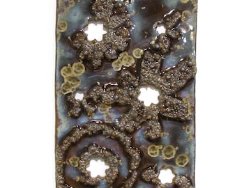 Living Room Wall Art, Bedroom Artwork, Wall Hanging Decor, Unique 3 D Crystalline Glazed Ceramic Decorative Item