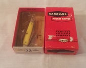 Rare - Camillus 2 Blade Jack Knife in Original Red Retail Storage Box