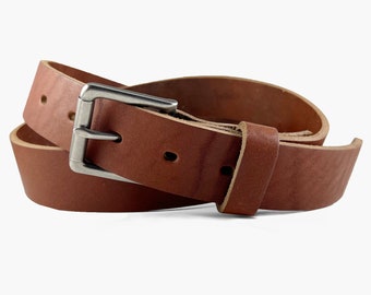 Chicago Tan Chromexcel Horween Leather Belt - 1.25'' W - Made in USA