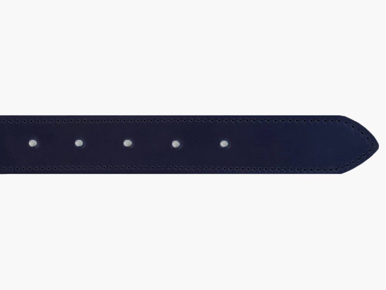 Made in USA One-Piece Navy Shell Cordovan Leather Belt 1.25/'/' W