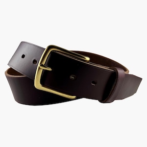 Burgundy Color 8 Chromexcel Horween Custom Leather Belt - 1.5&#39;&#39; W - Made in USA