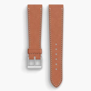 Shell Cordovan Leather Watch Strap, Natural - Horween, Unlined, Quick Release, Made in USA