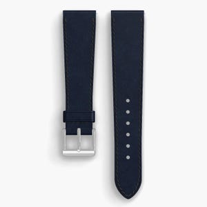 Shell Cordovan Leather Watch Strap, Navy - Horween, Unlined, Quick Release, Made in USA