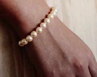 Bridesmaid Bracelet, Pearl Bracelet Simple Bridesmaid Gifts Bracelet Classic Wedding Bracelet Pearl Wedding Jewelry Set